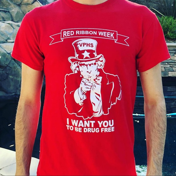 red ribbon week t shirts